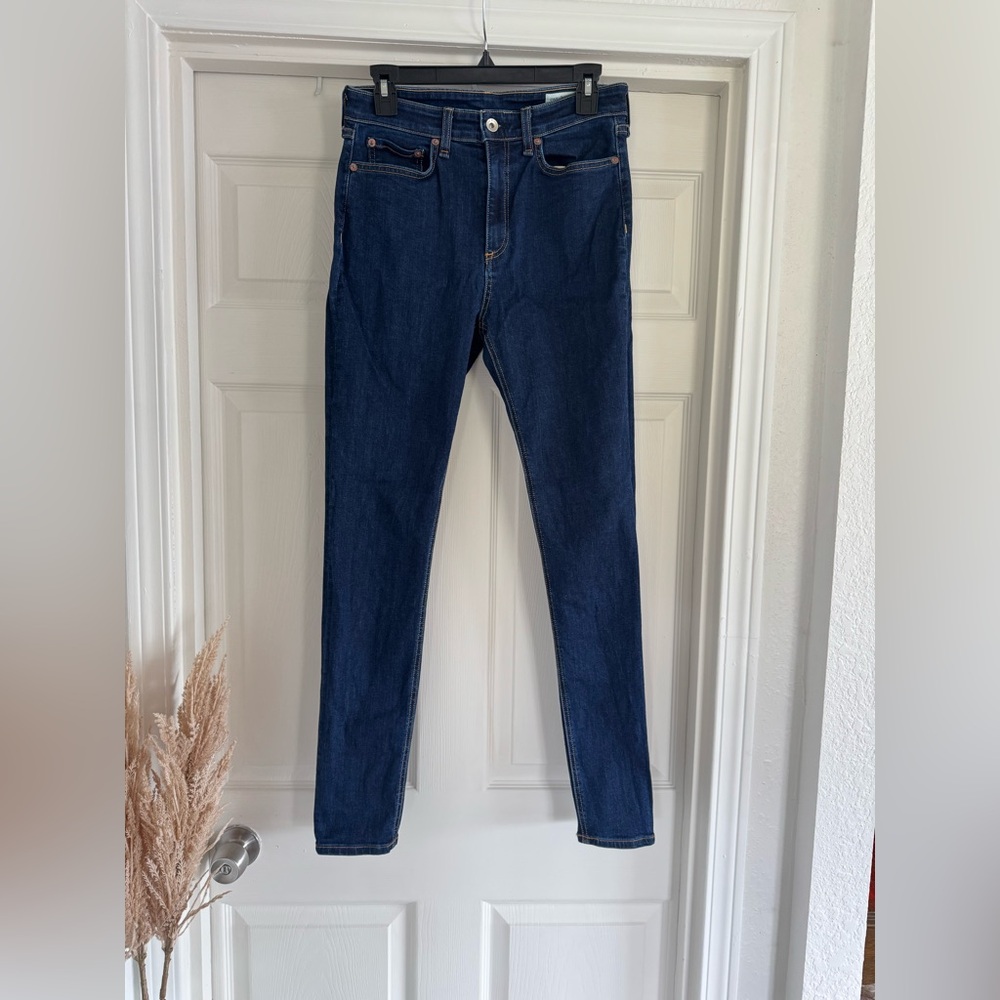 Rag & Bone Nina High-Rise Skinny Jeans, Size 26, Dark Wash